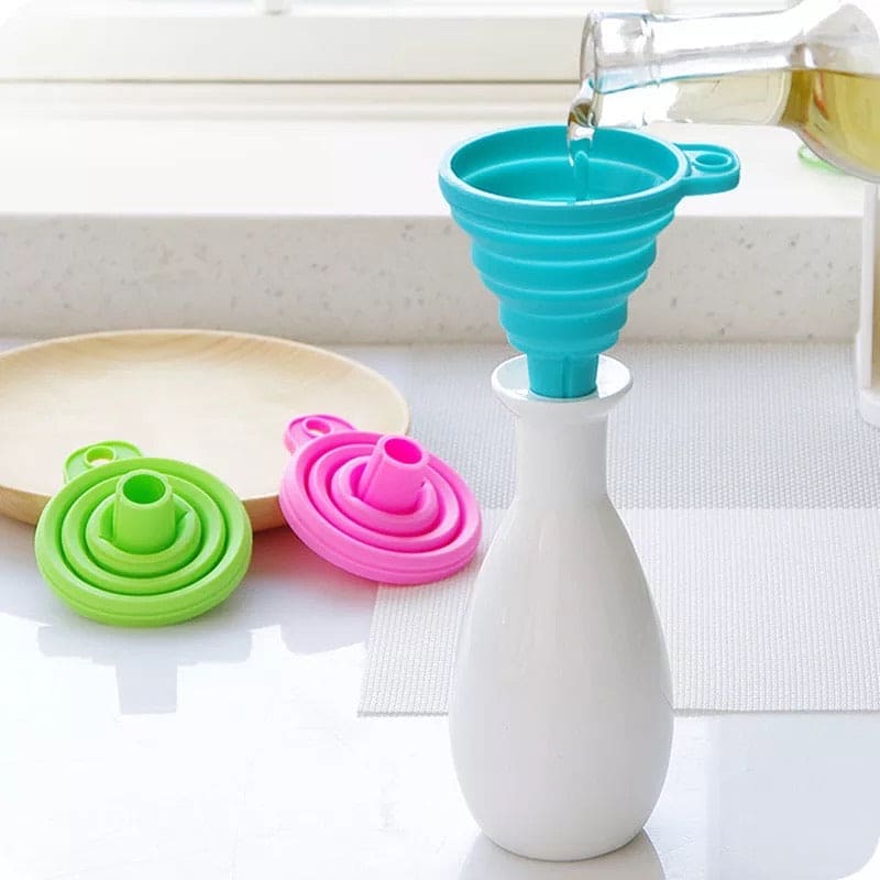Flexible Silicone Foldable Kitchen Funnel, Liquid Oil Hopper Tool Kitchen Funnels for Bottle Liquid Transfer Flexible Silicone Foldable Kitchen Funnel, Liquid Oil Hopper Tool Kitchen Funnels for Bottle Liquid Transfer